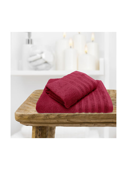 San Lorentzo Facecloth Melanie 50x90cm Red Weight 500gr/m²