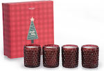 Nef-Nef Homeware Christmas Red Candle 4pcs 034560