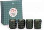 Nef-Nef Homeware Christmas Green Candle 4pcs 034558