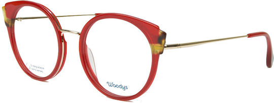 Woodys Barcelona Freda Women's Prescription Eyeglass Frame Red 220803