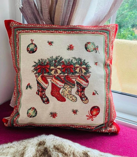 Decotelia Christmas Decorative Square Pillowcase 50x50cm