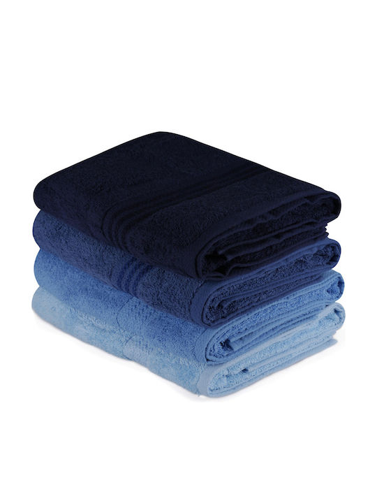 Mijolnir 4pc Bath Towel Set Blue Weight 500gr/m²