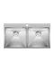 Blanco Zerox 400 400-in Drop-In Kitchen Sink Inox Satin Finish Silver 88.5x51cm