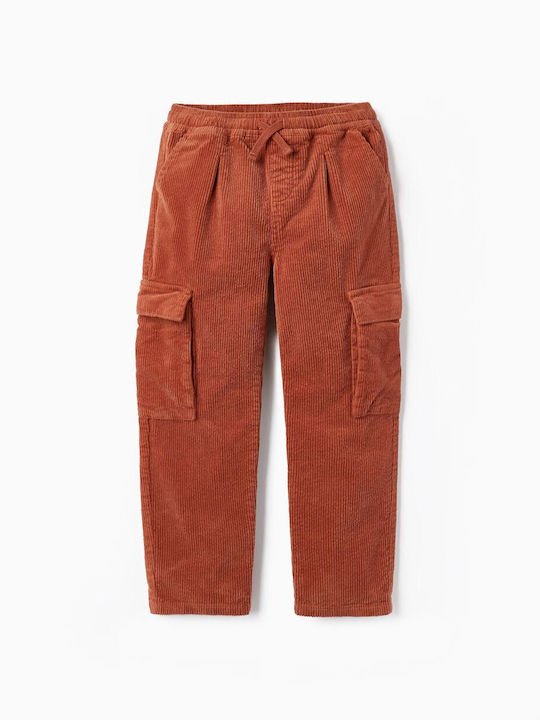 Zippy Kids Corduroy Cargo Trousers Cinnamon