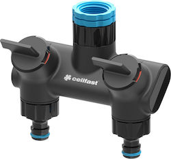 Cellfast 53-220 Διανομέας Ποτίσματος με Διακόπτη 21mm Μαύρο Cellfast 53-220 Διανομέας Ποτίσματος με Διακόπτη 21mm Μαύρο