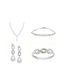 Vitopoulos Set with Necklace , Earrings & Ring from White Gold 14K with Stones