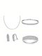 Vitopoulos Set with Necklace , Earrings & Ring from White Gold 14K with Stones