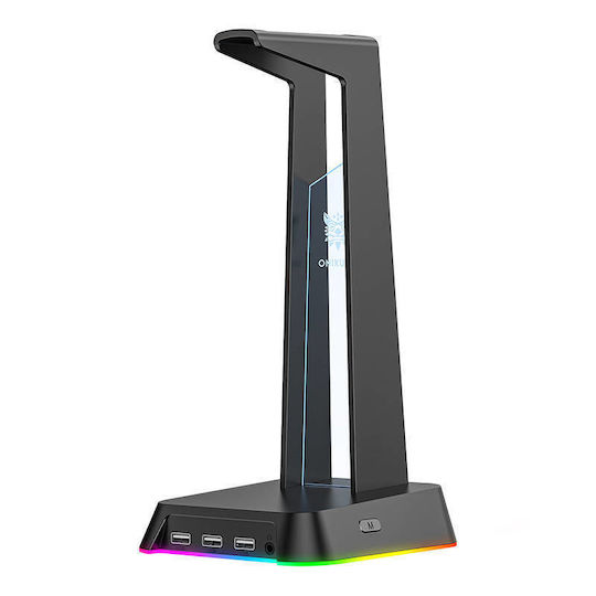 Onikuma Desk Mounted Headphone Stand With USB Port Black