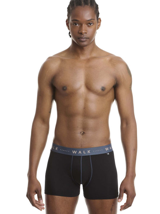 Walk Ανδρικά Μποξεράκια Black 2Pack