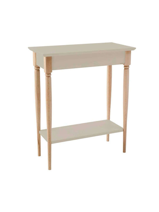 Wooden Console Table Beige L65xW35xH74cm