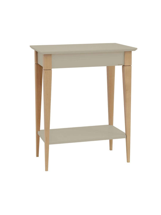 Wooden Console Table Beige L65xW35xH74cm