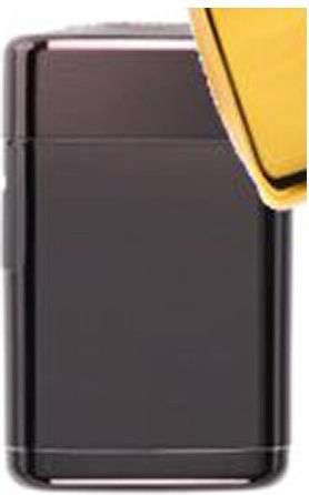 Atomic Plated Windproof Flame Lighter Jet Type in Grey Color
