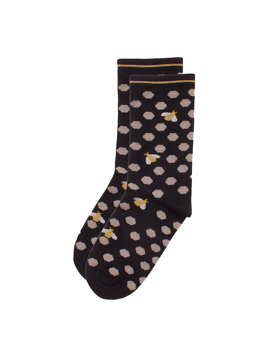 Pro Socks Modal Soft Bees Damen Socken Blau 1Pack