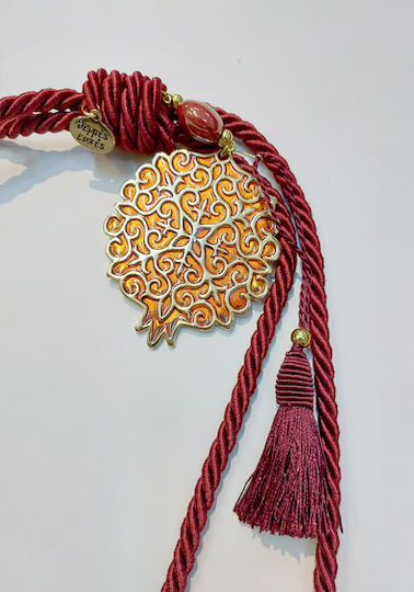 Hanging Lucky Charm Pomegranate Bronze made of Metal 7x36cm 1pcs