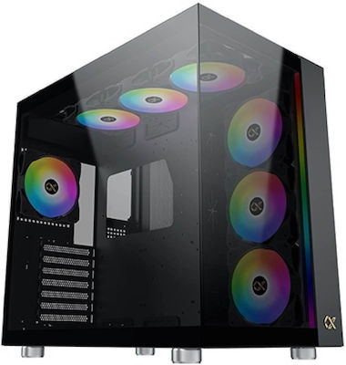 Xigmatek AQUA Ultra Gaming Voller Turm Computergehäuse mit RGB-Beleuchtung Schwarz