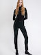 Women's Fabric Trousers in Skinny Fit with Emerald Color