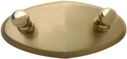 Zogometal Wall Hanger Metal 2 Hooks Gold