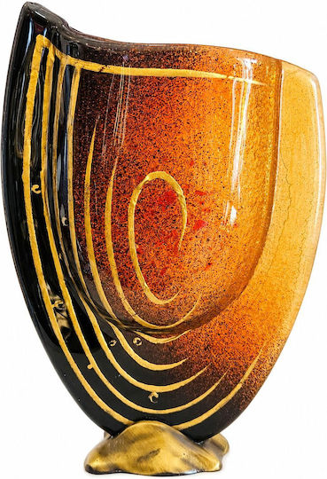 Kallisti Glass Vase Glas Braune 16x6xH24cm