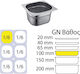 Продукт Gastronorm Неръждаема стомана GN1/6 с дълбочина 100мм