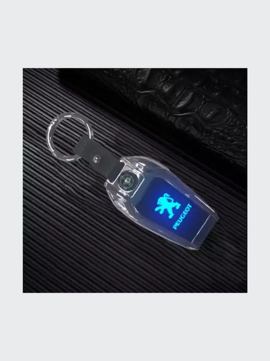 Schlüsselanhänger Peugeot Metallisch mit LED