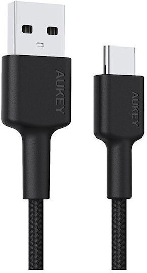 Aukey USB 2.0 Cable USB-C Male - USB-A 15W PD Black 0.9m