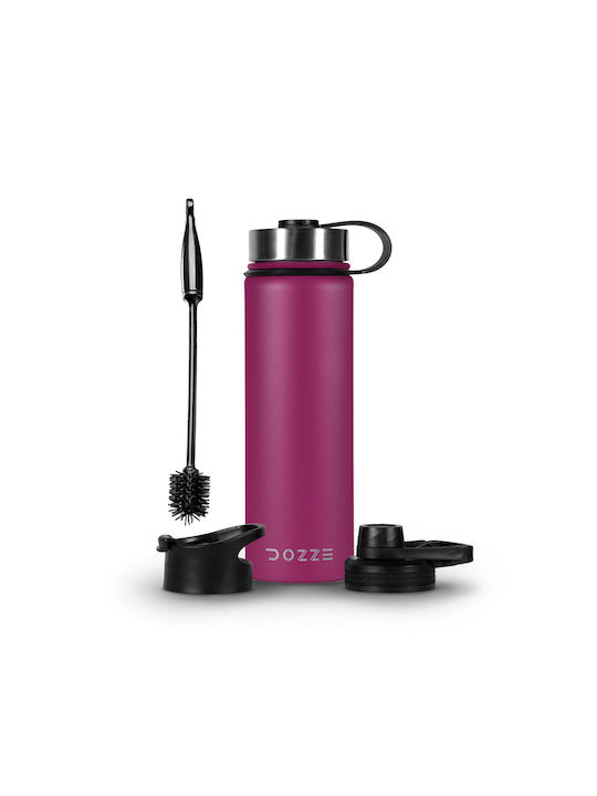 Dozze Αθλητικό Παγούρι Ανοξείδωτο 620ml Ροζ