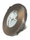 Aca Round Metallic Recessed Spot with Socket GU10 Silver 8.5x8.5cm. 1pcs