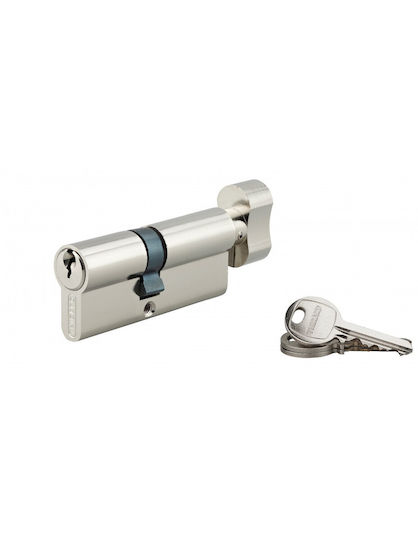 Thirard Lock Cylinder Security 70mm (40-30) with Knob and 3 Keys Silver