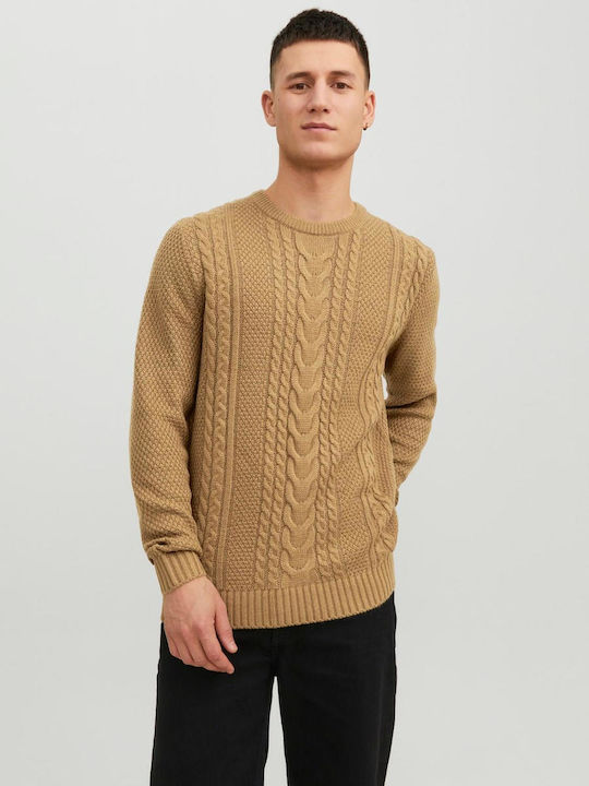 Jack & Jones Men's Long Sleeve Sweater Beige