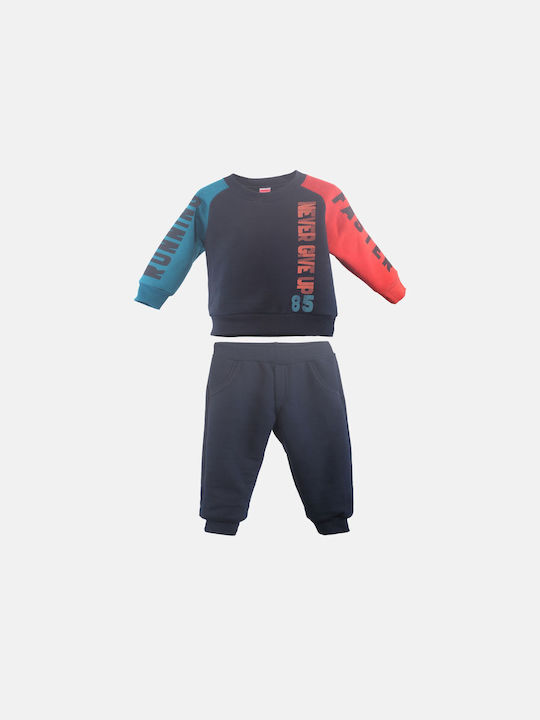 Joyce Kids Sweatpants Set Dark Blue 2pcs