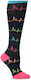 Nurse Mates Socks Calf High Graduated Compression Compression graded socks 12-14 MmHg 12-14 mmHg Ekg Black