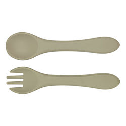 Baby Cloud Baby Set with Fork made of Silicone for 5+ months