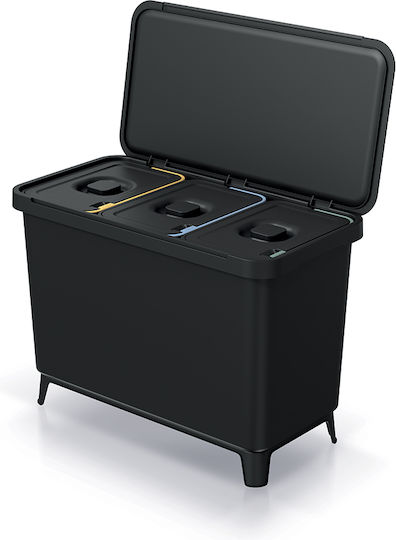 Prosperplast Systema Coș de Reciclare Plastic pentru Dulap Negru 10lt 1buc