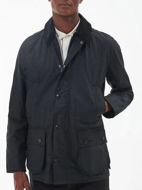Barbour Ashby Wax Χειμωνιάτικο Μπουφάν Μαύρο.