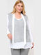 Long Women's Sweater Vest Grey