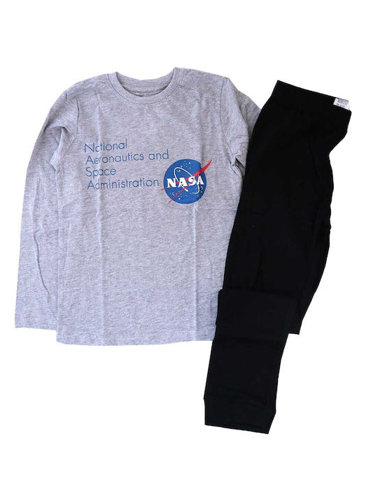 NASA Kids Pajamas Cotton Gray