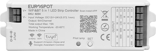 Eurospot Ασύρματο RGBW Controller Wi-Fi Επιτοίχιο 43348