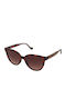 Liu Jo Women's Sunglasses with Brown Tartaruga Plastic Frame and Brown Gradient Lens