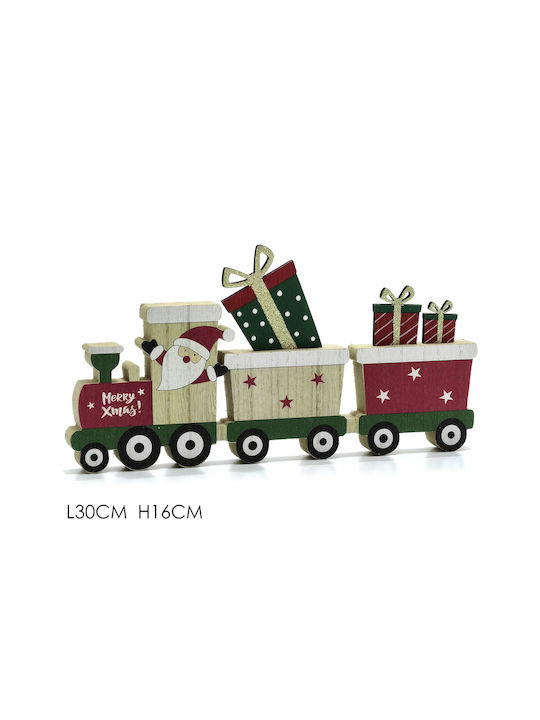 ArteLibre Christmas Wooden Figure Train Height 30cm