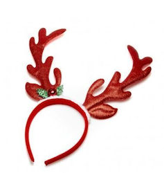 Christmas Headband with Pattern Reindeer Red