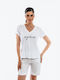 Boutique Damen Bluse Kurzärmelig White