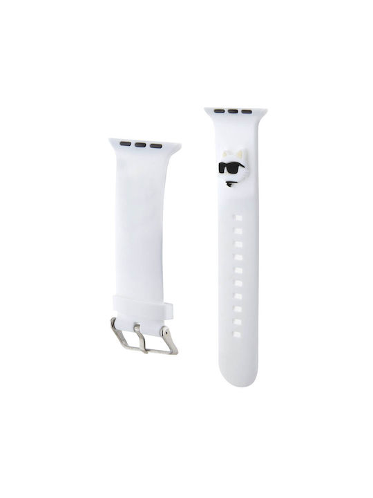 Karl Lagerfeld Choupette Armband Weiß (Apple Watch 42/44/45/49)