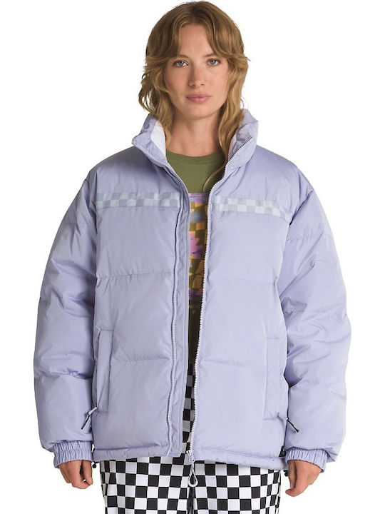 Mte Women's Short Puffer Jacket for Winter Purple