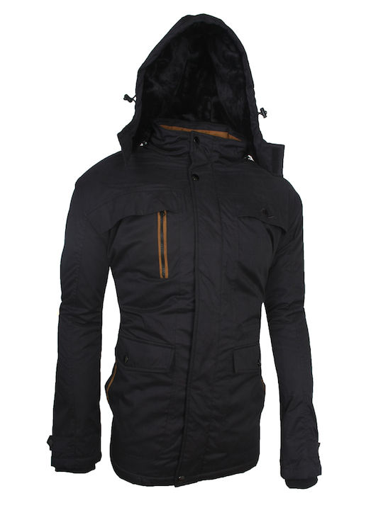 Castor Herren Winter Jacke Lässig BLACK