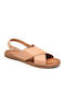 Flache Sandalen für Damen in Beige Farbe