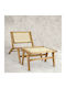 Hocker Fußhocker Hölzernes Daphne Beige 60x45x35cm