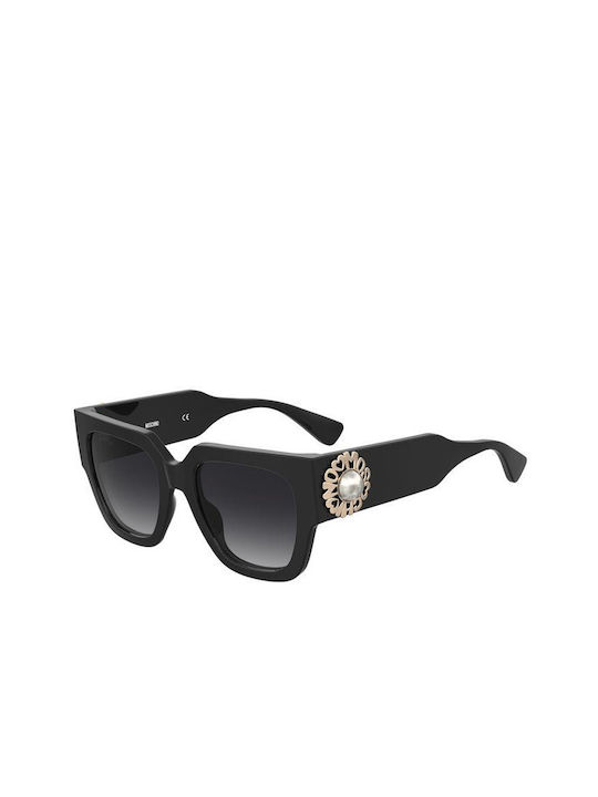 Moschino Sonnenbrillen mit Schwarz Rahmen und Schwarz Verlaufsfarbe Linse MOS153/S 807/9O
