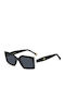Carolina Herrera Women's Sunglasses with Black Horn-Rimmed Frame and Grey Lenses HER 0182/S 80S/IR