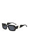 Carolina Herrera Woman Sunglasses with Black Horn-Rimmed Frame and Grey Lens HER 0187/S 80S/IR