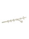 Zogometal Metallic Curtain Pole Rustique Collection Single 200cm Cream Patina Silver